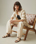 Women's Linen Wide Leg Pant - Cotton